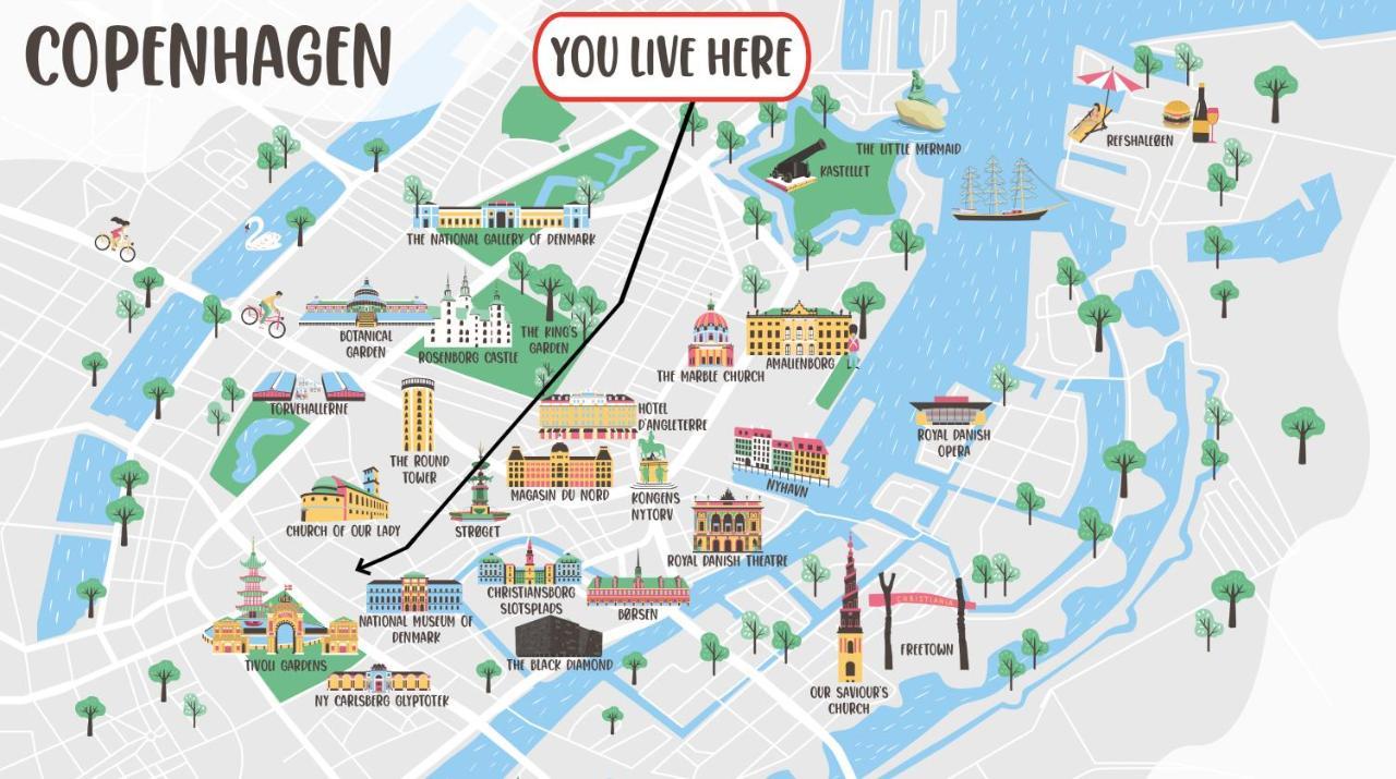 Spacious Tivoli Gardens W 3 Bedrooms * København